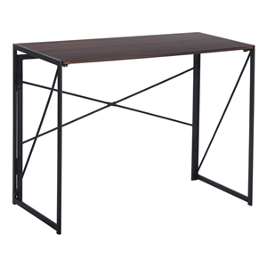 Pemberly Row 39&quot Home Office Desk Writing Computer Table Walnut