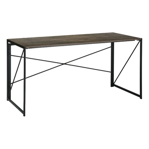 Pemberly Row 55&quot Home Office Desk Computer Writing Study Table Black