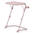 Pemberly Row Adjustable Folding TV Dining Tray Table with Cup Holder Pink