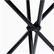 Pemberly Row Modern Round Dining Table with Cross Black Base Natural Wood