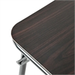 Pemberly Row Walnut Folding Table with Steel Frame Portable Durable