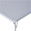 Pemberly Row Gray Folding Table with Steel Frame Portable Durable