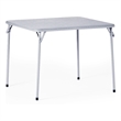 Pemberly Row Gray Folding Table with Steel Frame Portable Durable