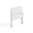 Pemberly Row White Plastic Folding Table with Metal Frame and Cup Holder