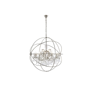 Pemberly Row Transitional 44&quot 18 Light Royal Crystal Pendant Lamp