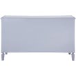 Pemberly Row 6 Drawer rary Mirrored Dresser in Antique Silver