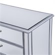 Pemberly Row 6 Drawer rary Mirrored Dresser in Antique Silver