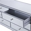 Pemberly Row 6 Drawer rary Mirrored Dresser in Antique Silver
