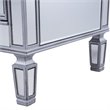 Pemberly Row 6 Drawer rary Mirrored Dresser in Antique Silver