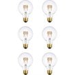 Pemberly Row 6W 3000K LED Horizontal Helix Glass Light Bulb (Set of 6)