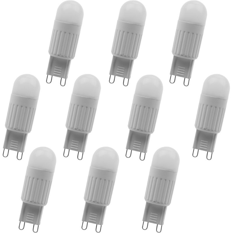 Pemberly Row 3W 3000K LED G9 Frosted Glass Light Bulb (Set of 10)