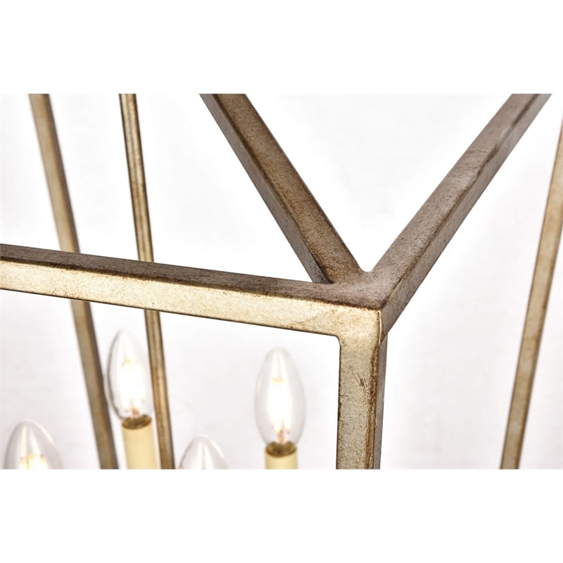 Pemberly Row 4-Light Transitional Metal Pendant in Vintage Gold