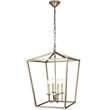 Pemberly Row 4-Light Transitional Metal Pendant in Vintage Gold