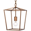 Pemberly Row 1-Light Transitional Metal Pendant in Vintage Gold