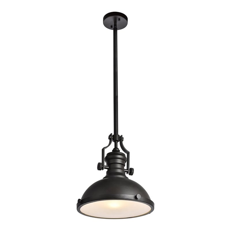 Pemberly Row 1-Light Transitional Metal Pendant in Oil Rubbed Bronze