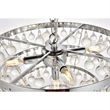Pemberly Row Contemporary 5-Light Metal Pendant in Chrome Finish