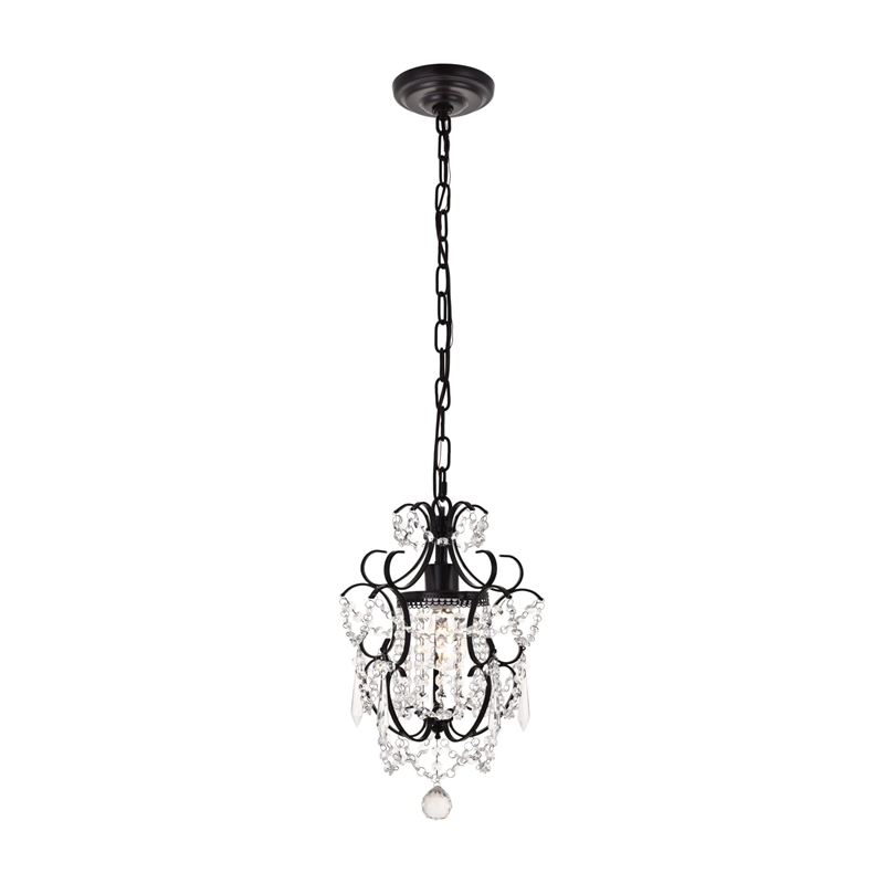 Pemberly Row 1-Light Transitional Metal Pendant in Chrome Finish