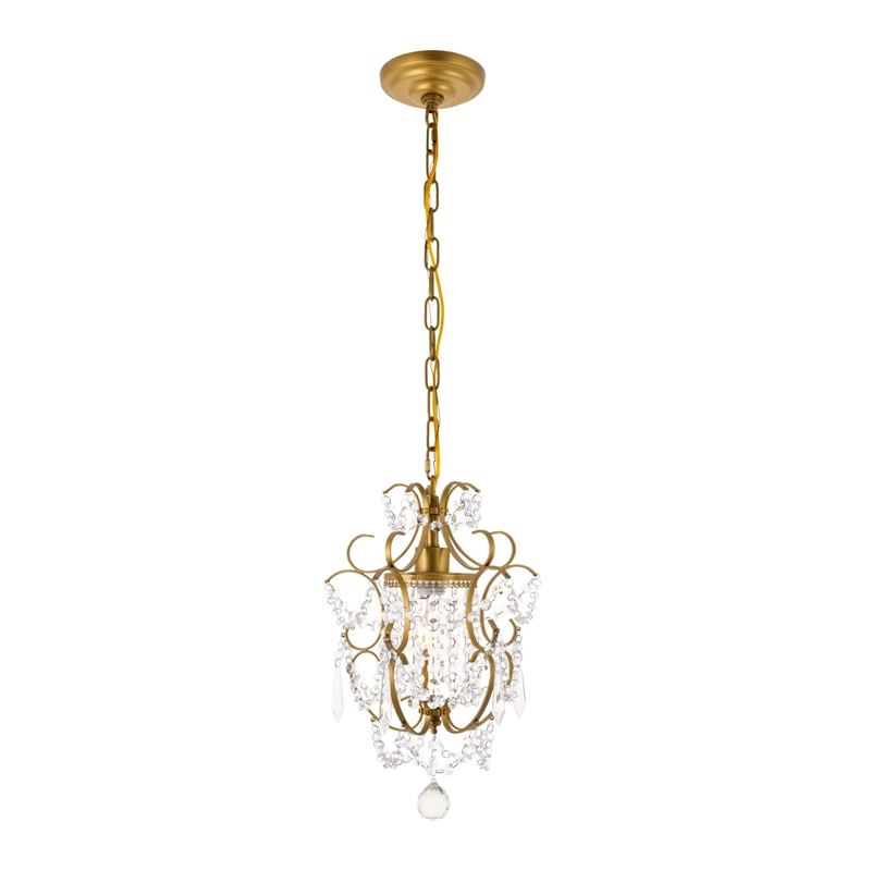Pemberly Row 1-Light Transitional Metal Pendant in Chrome Finish