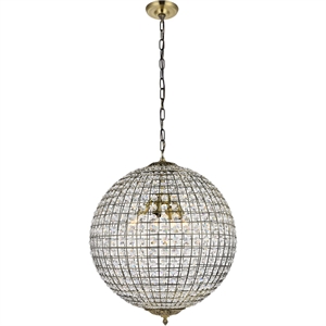 Pemberly Row 4-Light Transitional Metal Pendant in Antique Bronze