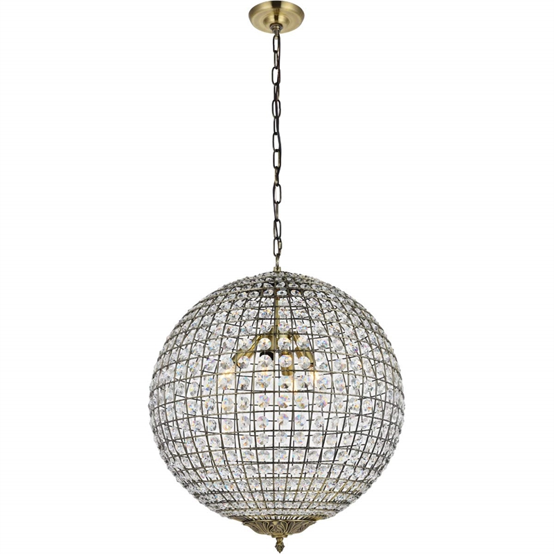 Pemberly Row 4-Light Transitional Metal Pendant in Antique Bronze