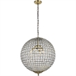 Pemberly Row 4-Light Transitional Metal Pendant in Antique Bronze
