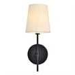 Pemberly Row 1-Light Traditional Metal Wall Sconce in Black Finish