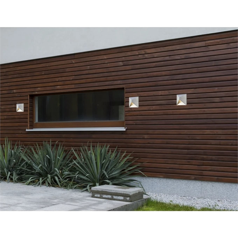 Pemberly Row Contemporary Aluminum LED Light Outdoor LED Lamp in Black