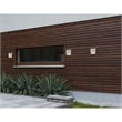 Pemberly Row Contemporary Aluminum LED Light Outdoor LED Lamp in Black