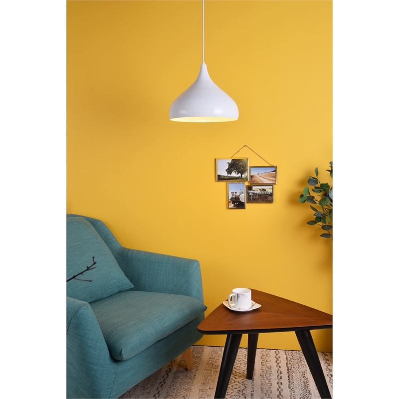 Pemberly Row 1 Light Transitional Aluminum Pendant in Black Finish
