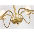 Pemberly Row Eclipse 6-Light Metal & Fabric Chandelier in Brass/White