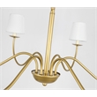 Pemberly Row Eclipse 6-Light Metal & Fabric Chandelier in Brass/White