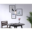 Pemberly Row 1-Light Mid-Century Metal Pendant in Black and Clear Glass