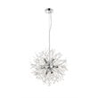 Pemberly Row 8-Light Mid-Century Metal Pendant in Chrome and Clear