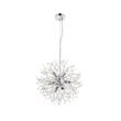 Pemberly Row 8-Light Mid-Century Metal Pendant in Chrome and Clear
