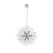 Pemberly Row 8-Light Mid-Century Metal Pendant in Chrome and Clear