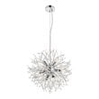 Pemberly Row 8-Light Mid-Century Metal Pendant in Chrome and Clear