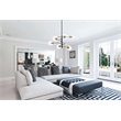 Pemberly Row 6-Light Metal Pendant in Matte Black/Brass/Clear
