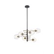 Pemberly Row 6-Light Metal Pendant in Matte Black/Brass/Clear