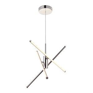 Pemberly Row 3-Light Modern Aluminum Pendant in Polished Nickel