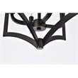 Pemberly Row 4-Light Mid-Century Metal Pendant in Black Finish