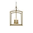 Pemberly Row 4-Light Mid-Century Metal Pendant in Brass Finish