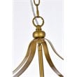 Pemberly Row 4-Light Mid-Century Metal Pendant in Brass Finish