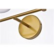 Pemberly Row 2-Light Mid-Century Metal Bath Sconce in Brass and White