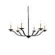 Pemberly Row 6-Light Mid-Century Metal Pendant in Black Finish