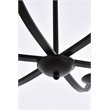 Pemberly Row 6-Light Mid-Century Metal Pendant in Black Finish