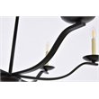 Pemberly Row 6-Light Mid-Century Metal Pendant in Black Finish
