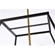 Pemberly Row 4-Light Farmhouse Metal Pendant in Black and Brass Finish