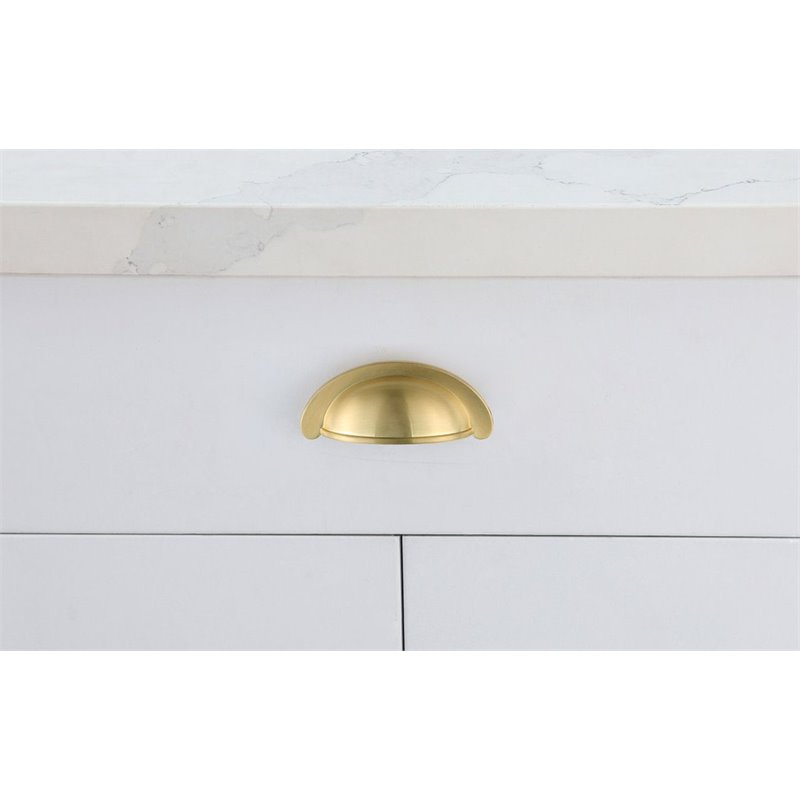 Pemberly Row Zinc Alloy Cup Bar Pull Multipack in Gold (Set of 10)