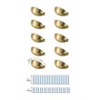 Pemberly Row Zinc Alloy Cup Bar Pull Multipack in Gold (Set of 10)