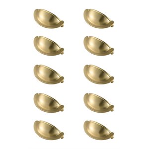 Pemberly Row Zinc Alloy Cup Bar Pull Multipack in Gold (Set of 10)